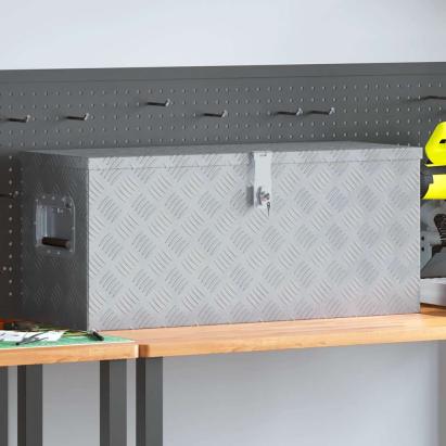 Cutie din aluminiu, 80 x 30 x 35 cm, argintiu GartenMobel Dekor