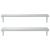 Rafturi de perete 2 buc., 100x30 cm, argintiu oțel inoxidabil GartenMobel Dekor