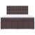 Pat continental cu saltea maro închis 180x200cm material textil GartenMobel Dekor