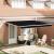 Cortina Retractabilă Negru 400 × 350 cm Poliester și metal GartenMobel Dekor