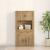 Highboard stejar artizanal 80 x 33 x 150 cm Lemn compozit GartenMobel Dekor