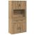 Highboard stejar artizanal 80 x 33 x 150 cm Lemn compozit GartenMobel Dekor