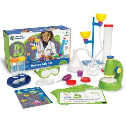 Set de stiinta primar Deluxe cu microscop PlayLearn Toys
