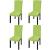Huse de scaun elastice drepte, 4 buc., verde GartenMobel Dekor