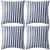 Perne de exterior, 4 buc., imprimeu dungi, 45x45 cm, bleumarin GartenMobel Dekor