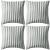 Perne de exterior, 4 buc, imprimeu dungi, 45x45 cm, gri GartenMobel Dekor