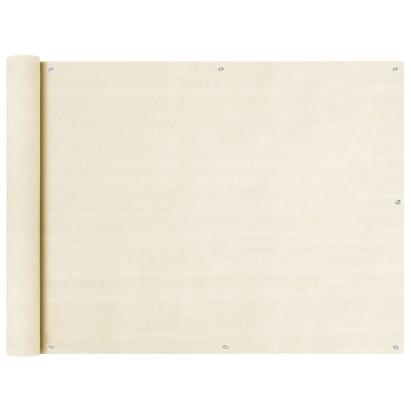 Paravan de balcon, crem, 90 x 600 cm, HDPE GartenMobel Dekor