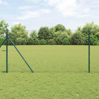 Stâlp de gard. Gri 100 x 1,4 m (plasă de 36 mm) Oțel și PVC GartenMobel Dekor