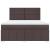 Pat continental cu saltea maro închis 180x200cm material textil GartenMobel Dekor