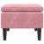 Taburet cu picioare din lemn, roz, catifea GartenMobel Dekor