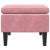 Taburet cu picioare din lemn, roz, catifea GartenMobel Dekor