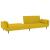 Canapea extensibilă cu 2 locuri, 2 perne, galben, catifea GartenMobel Dekor
