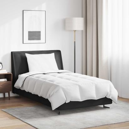 Duvet de iarnă cu pernă 2 pcs Alb Pene de rață GartenMobel Dekor