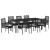 Set de masă pentru grădină cu pernă 9 pcs Negru poliratan GartenMobel Dekor