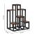 Suport pentru flori cu 6 polite din lemn, structura metal, 51x34x68 cm, negru Household NewTrend