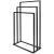 Suport metalic de baie pentru prosoape, cu 3 standuri, 84 cm, negru Household NewTrend