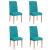 Set 4 huse universale pentru scaun, marime universala, poliester si spandex, 45 cm x 60 cm, albastru marin Household NewTrend