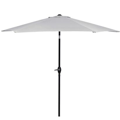 Umbrela terasa gradina, cu manivela si inclinare, diametru 260cm, gri Household NewTrend