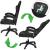 Scaun birou pentru gaming, ergonomic, suport lombar si tetiera, 114-123x55x50 cm, negru Household NewTrend