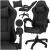 Scaun birou pentru gaming, ergonomic, suport lombar si tetiera, 114-123x55x50 cm, negru Household NewTrend