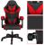 Scaun birou pentru gaming, ergonomic, suport lombar si tetiera, 114-123x55x50 cm, negru si rosu Household NewTrend