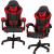 Scaun birou pentru gaming, ergonomic, suport lombar si tetiera, 114-123x55x50 cm, negru si rosu Household NewTrend