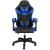 Scaun birou pentru gaming, ergonomic, suport lombar si tetiera, 114-123x55x50 cm, negru si albastru Household NewTrend