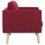 Canapea cu 3 locuri, roșu vin, material textil GartenMobel Dekor