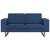 Canapea cu 2 locuri, albastru, material textil GartenMobel Dekor