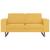 Canapea cu 2 locuri, galben, material textil GartenMobel Dekor