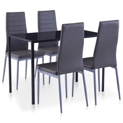 Set mobilier de bucătărie, 5 piese, gri GartenMobel Dekor