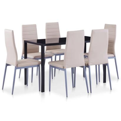 Set mobilier de bucătărie, 7 piese, cappuccino GartenMobel Dekor