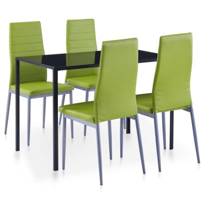 Set mobilier de bucătărie, 5 piese, verde GartenMobel Dekor