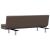 Canapea extensibilă cu două perne, maro, piele ecologică GartenMobel Dekor