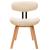 Scaune de bucătărie, 2 buc, crem, lemn curbat & piele ecologică GartenMobel Dekor