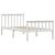 Cadru de pat, alb, 90 x 200 cm, lemn masiv de pin  GartenMobel Dekor
