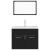 Set mobilier de baie, negru, lemn prelucrat GartenMobel Dekor