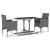 Set mobilier de grădină, 3 piese, gri GartenMobel Dekor