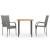 Set mobilier de grădină, 3 piese, gri, poliratan GartenMobel Dekor