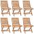 Scaune grădină pliabile, 6 buc, lemn masiv tec GartenMobel Dekor
