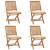 Scaune grădină pliabile cu perne, 4 buc, lemn masiv tec GartenMobel Dekor