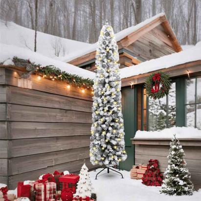 Brad de Crăciun artificial Verde 240 cm PVC și oțel și plastic GartenMobel Dekor