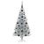 Brad de Crăciun cu 150 LED cu suport Argintiu 120 cm PET GartenMobel Dekor
