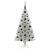 Brad de Crăciun cu 150 LED cu suport Argintiu 120 cm PET GartenMobel Dekor
