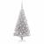 Brad de Crăciun cu 150 LED cu suport Argintiu 120 cm PET GartenMobel Dekor