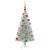 Brad de Crăciun cu 150 LED cu suport Argintiu 120 cm PET GartenMobel Dekor