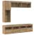 Cabinet TV cu led 7 pcs Stejar Artizanal Lemn compozit GartenMobel Dekor