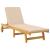 Șezlong cu pernă Bej Lemn Solid de Acacia GartenMobel Dekor