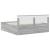 Cadru de pat cu headboard Gri Sonoma 200 x 200 cm Lemn compozit GartenMobel Dekor