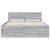 Cadru de pat cu headboard Gri Sonoma 200 x 200 cm Lemn compozit GartenMobel Dekor